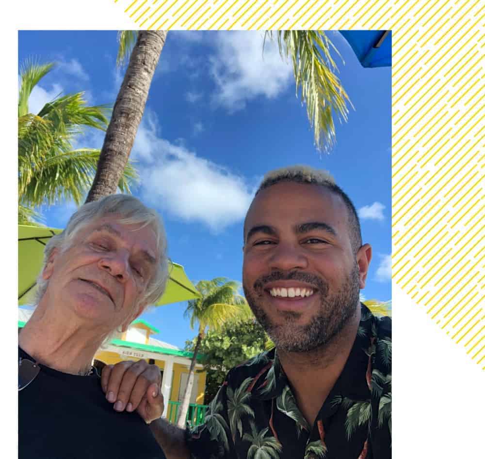 Paul and his dad, enjoying much-needed bonding and down time.